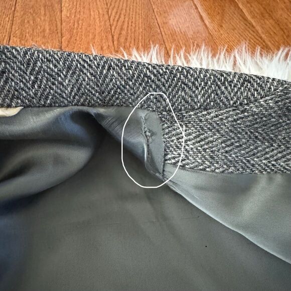 Vintage Wool Tweed Herringbone Blazer Mens 44R Gray Japan Jacket Sport Coat READ - Picture 11 of 13